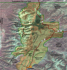 map of Grand Tetons National Park
