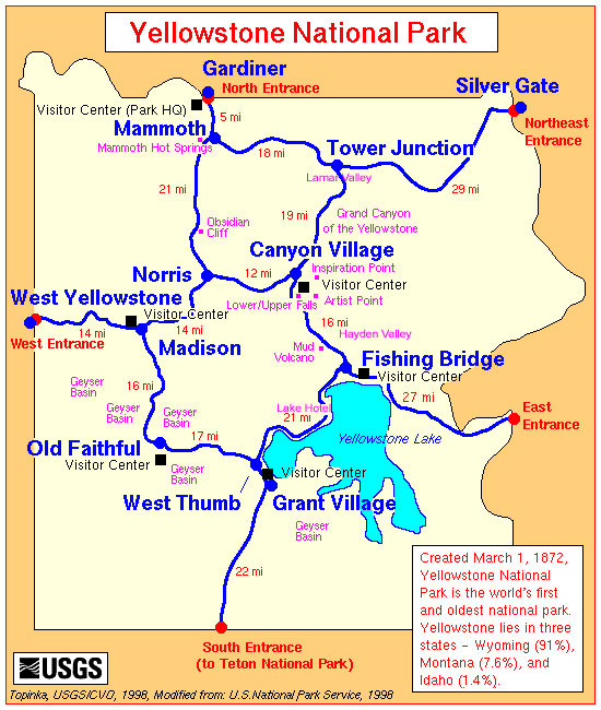 Map Yellowstone 